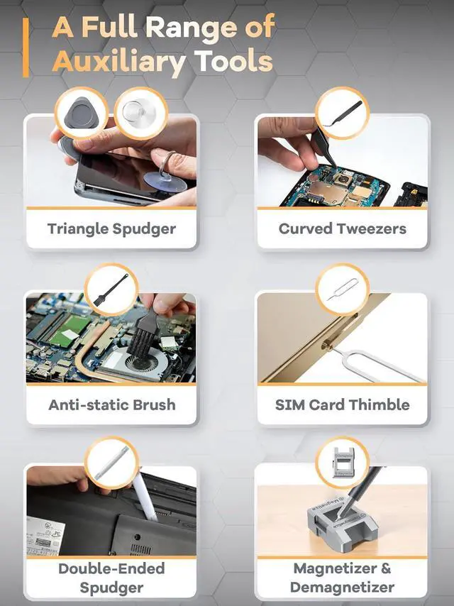 Alt view image 7 of 7 - [Military-Grade] 52-in-1 Precision Screwdriver Sets Small Magnetic Repair Tool Kit for iPhone MacBook Computer Laptop Watch PC PS4 Xbox Game Console Mini Screw Driver for Men