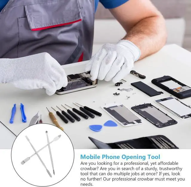 Alt view image 7 of 7 - Laptop Spudger Pry Tool Kit Mobile Battery Prying Metal Spudger Watch Battery Pry Tool Set Phone Screen Repair Tools for Computer Electronics Opening Repair Tool Kit