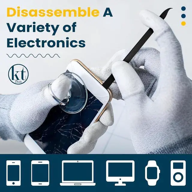 Alt view image 4 of 7 - Spudger Pry Tool Kit Electronics Repair Opening Tools Plastic & Metal Spudger Tool Kit Prying Open Tool for Laptop Cell Phone Tablet Computer Smartphones and Other Electronic Devices