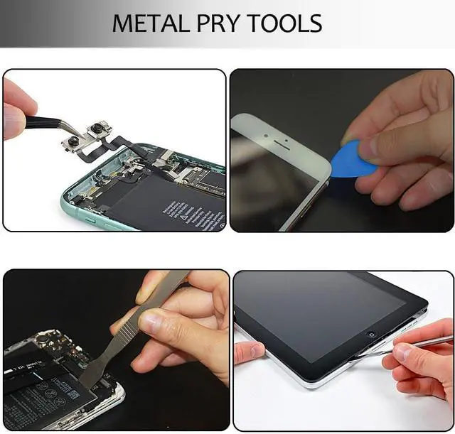 Alt view image 5 of 7 - Spudger Tool Kit Plastic Pry Tool for Electronics Repair with Metal Spudger Plastic Spudger Tweezers Opening Tool iPhone Repair Tool Kit for Phone iPad Computer MacBook Laptop Repair Kit
