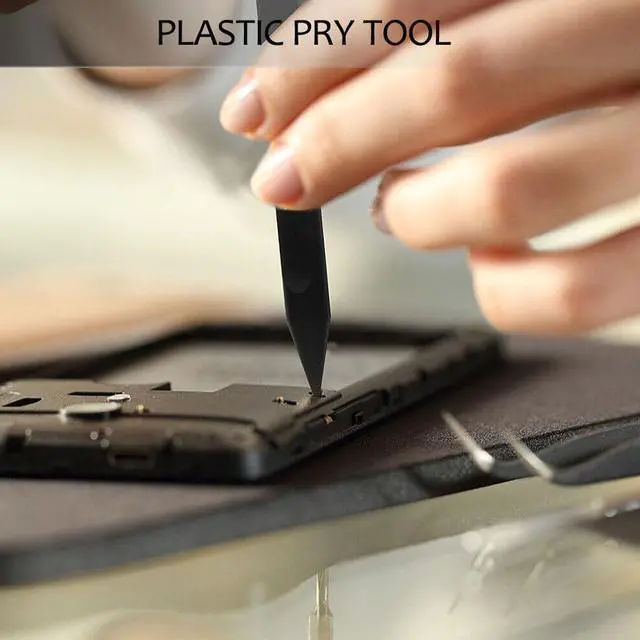 Alt view image 6 of 7 - Spudger Tool Kit Plastic Pry Tool for Electronics Repair with Metal Spudger Plastic Spudger Tweezers Opening Tool iPhone Repair Tool Kit for Phone iPad Computer MacBook Laptop Repair Kit