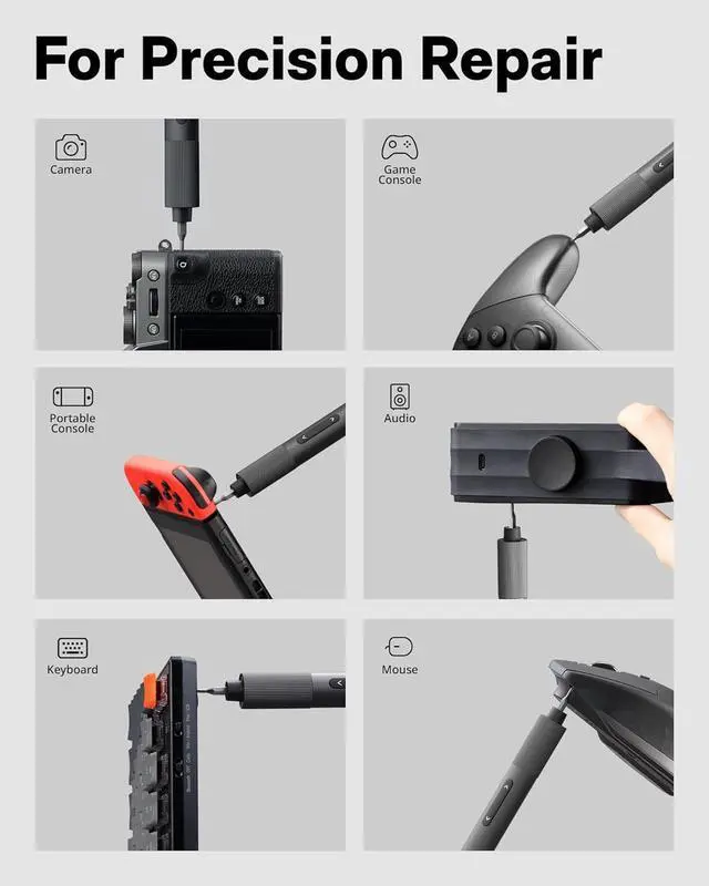 Alt view image 2 of 7 - Electric Precision Screwdriver Set 25 in 1 Magnetic Small Screwdriver Set Mini Electric Screwdriver Set for Eyeglasses Electronics Watches Phones Laptops Cameras Repair Kit