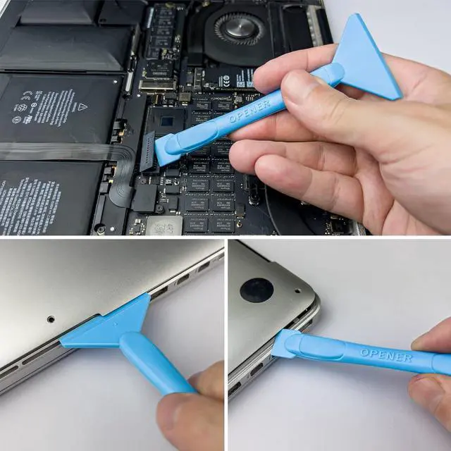Alt view image 4 of 7 - Opening Pry Tools Kit with ESD Spudgers Anti-Static Brush Metal Spudger for Disassembling and Repair Laptop Game Console Computer