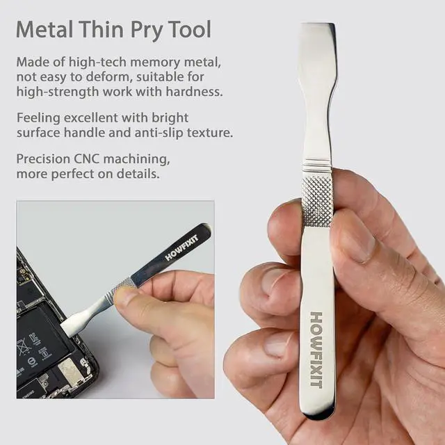 Alt view image 6 of 7 - Opening Pry Tools Kit with ESD Spudgers Anti-Static Brush Metal Spudger for Disassembling and Repair Laptop Game Console Computer