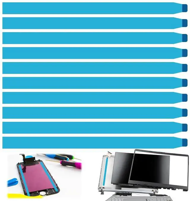 Main image of 10pcs Laptop Screen Double Sided Tape Replacement for Laptop LCD LED Screen - Easy To Pull Adhesive Pull Tab Stretch Tape for Tablets Mobile Phone Laptop LCD Screen Case Repair (No Handle 220mm)