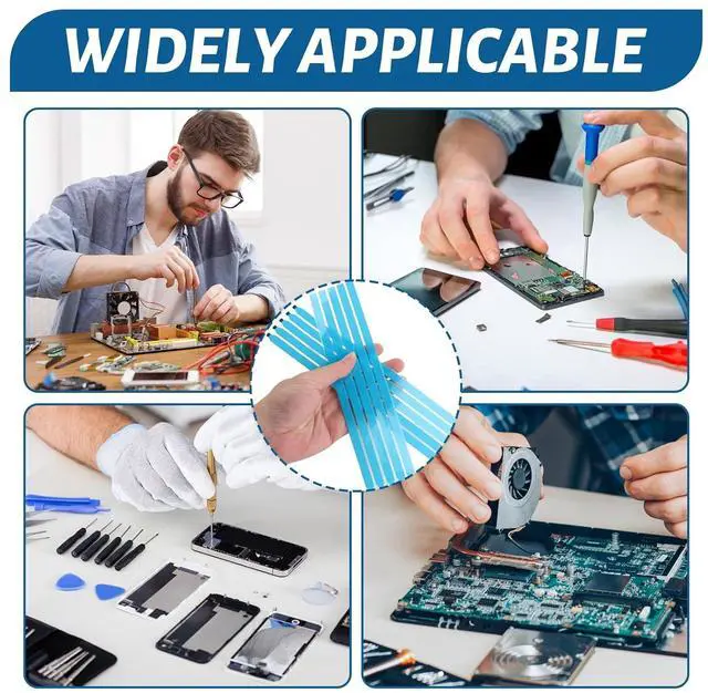Alt view image 6 of 7 - 10pcs Laptop Screen Double Sided Tape Replacement for Laptop LCD LED Screen - Easy To Pull Adhesive Pull Tab Stretch Tape for Tablets Mobile Phone Laptop LCD Screen Case Repair (No Handle 220mm)
