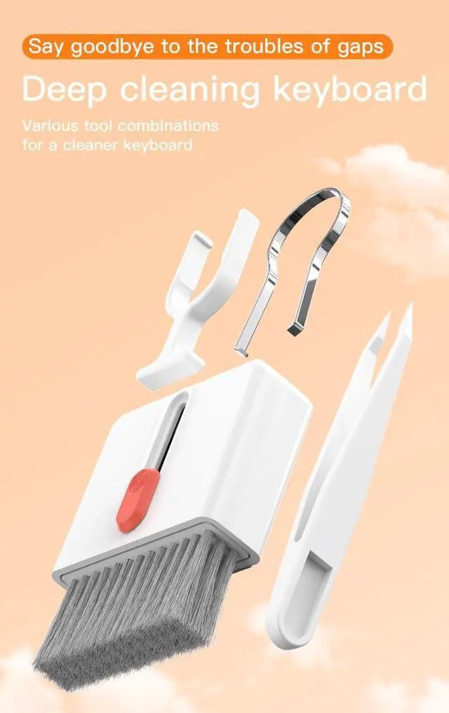 Alt view image 3 of 7 - 32-in-1 Multi-Functional Cleaning Kit for Electronics inlcuding Headphones Mobile Phones Computer Monitor Lens and etc Compact and Portable Design White