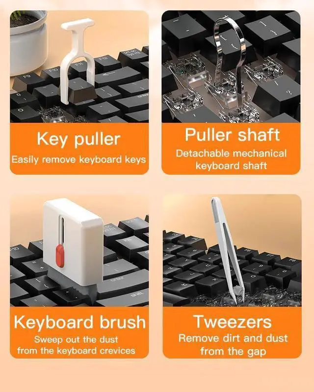 Alt view image 4 of 7 - 32-in-1 Multi-Functional Cleaning Kit for Electronics inlcuding Headphones Mobile Phones Computer Monitor Lens and etc Compact and Portable Design White