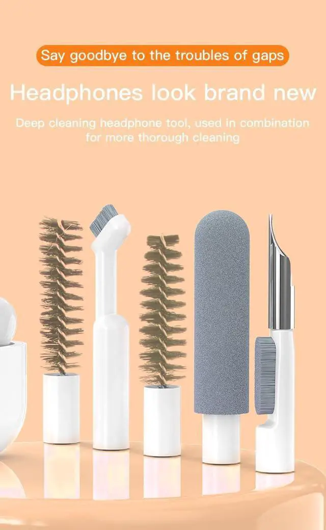 Alt view image 6 of 7 - 32-in-1 Multi-Functional Cleaning Kit for Electronics inlcuding Headphones Mobile Phones Computer Monitor Lens and etc Compact and Portable Design White