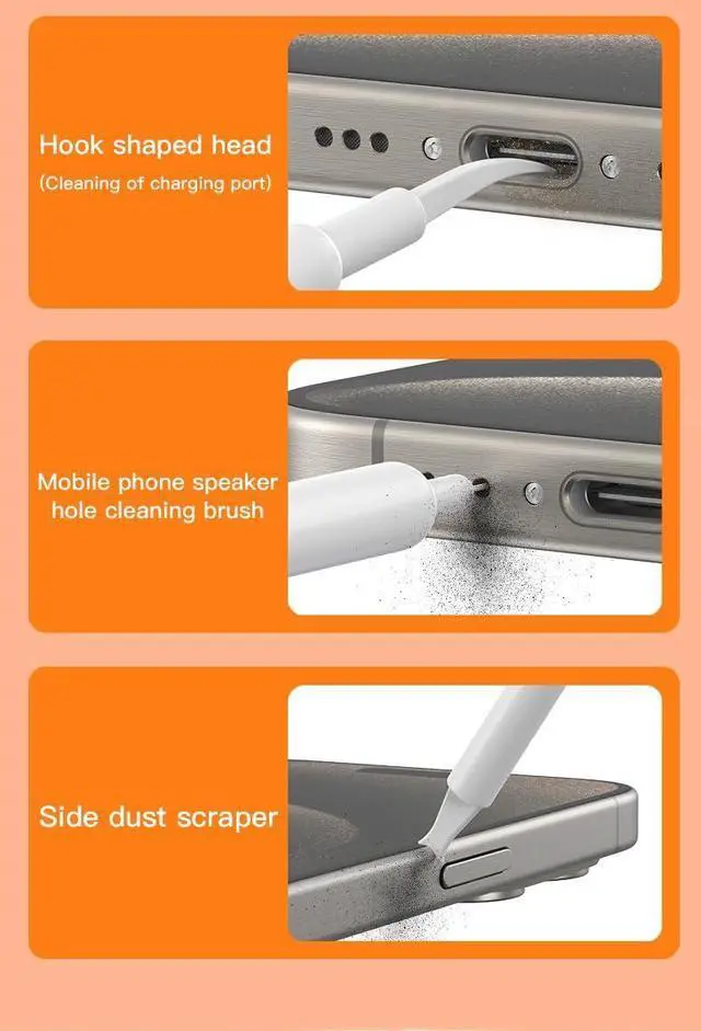 Alt view image 7 of 7 - 32-in-1 Multi-Functional Cleaning Kit for Electronics inlcuding Headphones Mobile Phones Computer Monitor Lens and etc Compact and Portable Design White