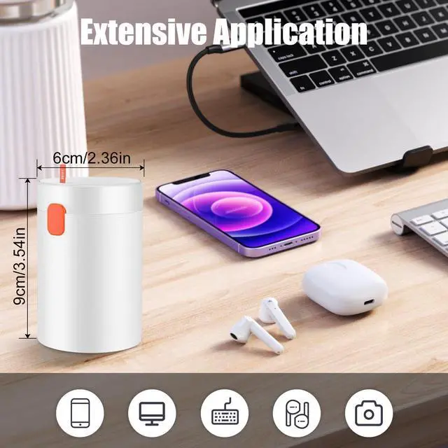 Alt view image 6 of 7 - VICHYIE 20 in 1 Multifunctional Cleaner Kit for Electronic Devices, Keyboard Cleaning Brush, Headphones Cleaner Kit for AirPods, Multi-Tool for Cleaning Laptop, Earbuds, Camera, Cellphones (White)