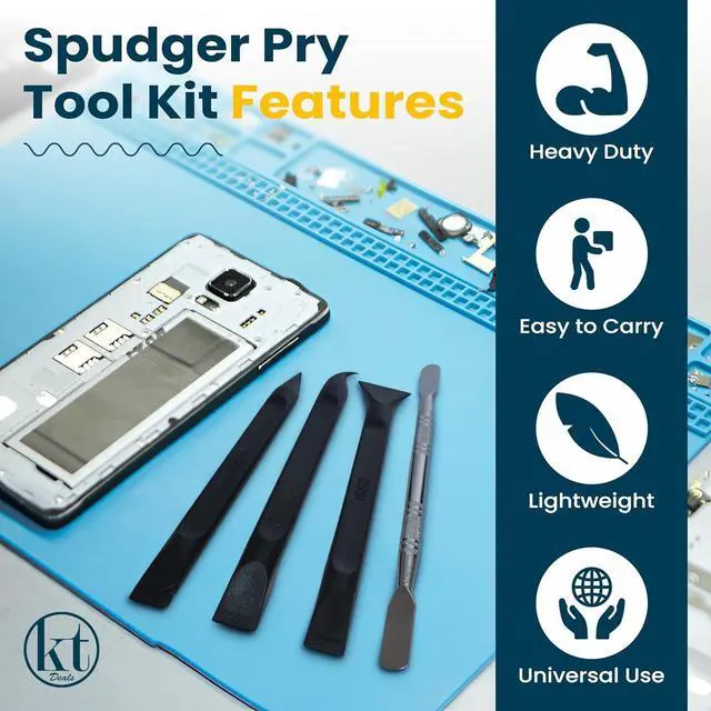 Alt view image 2 of 7 - Spudger Pry Tool Kit Electronics Repair Opening Tools Plastic & Metal Spudger Tool Kit Prying Open Tool for Laptop Cell Phone Tablet Computer Smartphones and Other Electronic Devices