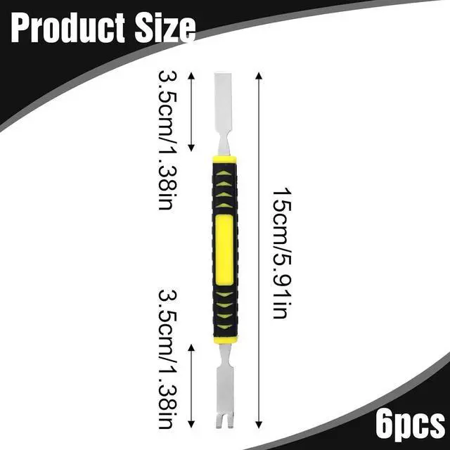 Alt view image 2 of 7 - 6PCS Dual Ends Metal Spudger Professional Electronics Repair Opening Tool Anti-Static Opening Pry Tool Repair Kit Non-Abrasive Pry Tool Kit for Phone Laptops Computer Tablet
