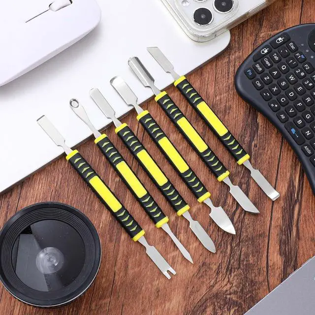 Alt view image 4 of 7 - 6PCS Dual Ends Metal Spudger Professional Electronics Repair Opening Tool Anti-Static Opening Pry Tool Repair Kit Non-Abrasive Pry Tool Kit for Phone Laptops Computer Tablet