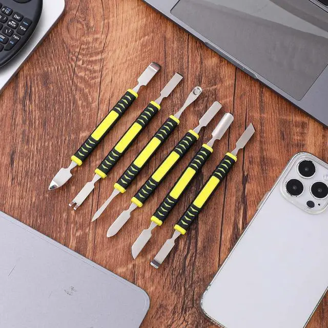 Alt view image 6 of 7 - 6PCS Dual Ends Metal Spudger Professional Electronics Repair Opening Tool Anti-Static Opening Pry Tool Repair Kit Non-Abrasive Pry Tool Kit for Phone Laptops Computer Tablet