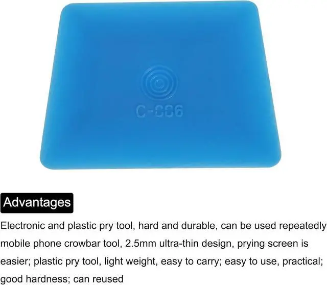 Alt view image 4 of 7 - 15pcs Ultra Thin Plastic Opening Card Flexible Pry Opening Tool for Mobile Phone Tablet Laptop LCD Screen Disassemble Repair Blue