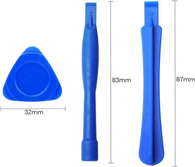 Alt view image 4 of 7 - 8 Pieces Metal & Plastic Spudger Set Pry Opening Tool Triangle Picks Opener Compatible with iPhone iPad MacBook Laptop Repair Kit