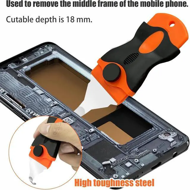 Alt view image 4 of 6 - Phone Screen Repair Kit 0.1mm Ultra Thin Prying & Opening Tool High Tenacity Stainless Steel Spudger Electronics Repair Tool Compatible for Cellphone iPhone Ipad Tablets