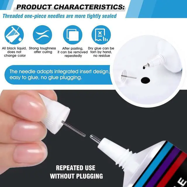 Alt view image 2 of 7 - Phone Glue Screen Repair Adhesive with Repair Tools for Electronic Screen Multi-Function Phone Repair Glue Craft Adhesive Kit for Electronic Screen Cell Phone Screen (Black 50ml)