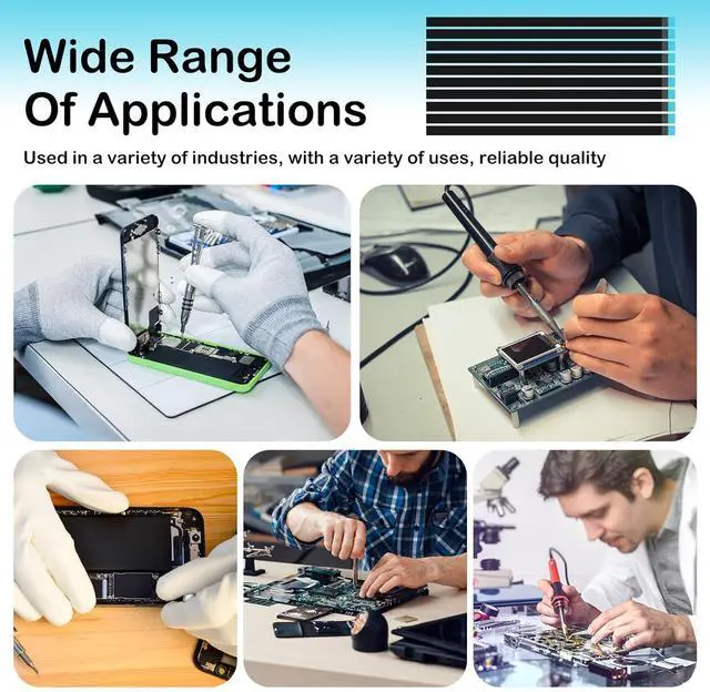 Alt view image 6 of 7 - Laptop Screen Double Sided Tape for LED Display Replacement Easy Stretch Adhesive Tape Black Pull Tab Peel Tape Non-Tracking Pull Resistant Adhesive Strips Screen Repair Kit for Laptop