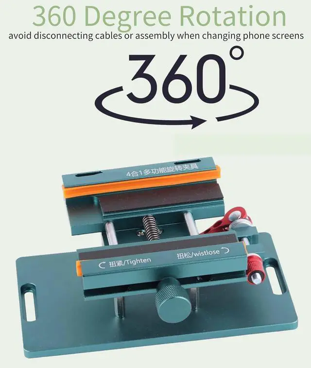 Alt view image 4 of 7 - LCD Screen Separator Machine with Suction Cup Heating 360 Rotatable Phone Screen Opening Tool with Silicone Frame Rear Cover Removal Tool Screen Fixing Clamp Cell Phone