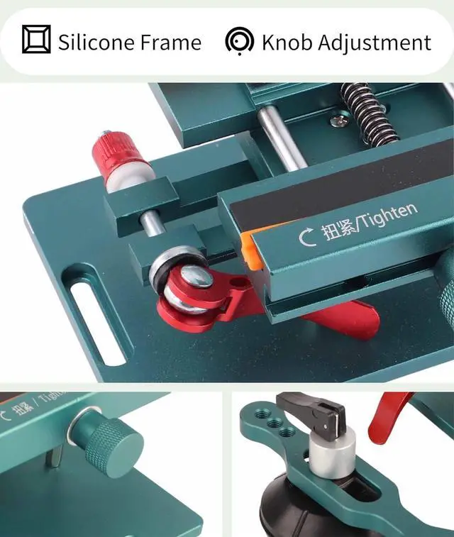 Alt view image 5 of 7 - LCD Screen Separator Machine with Suction Cup Heating 360 Rotatable Phone Screen Opening Tool with Silicone Frame Rear Cover Removal Tool Screen Fixing Clamp Cell Phone