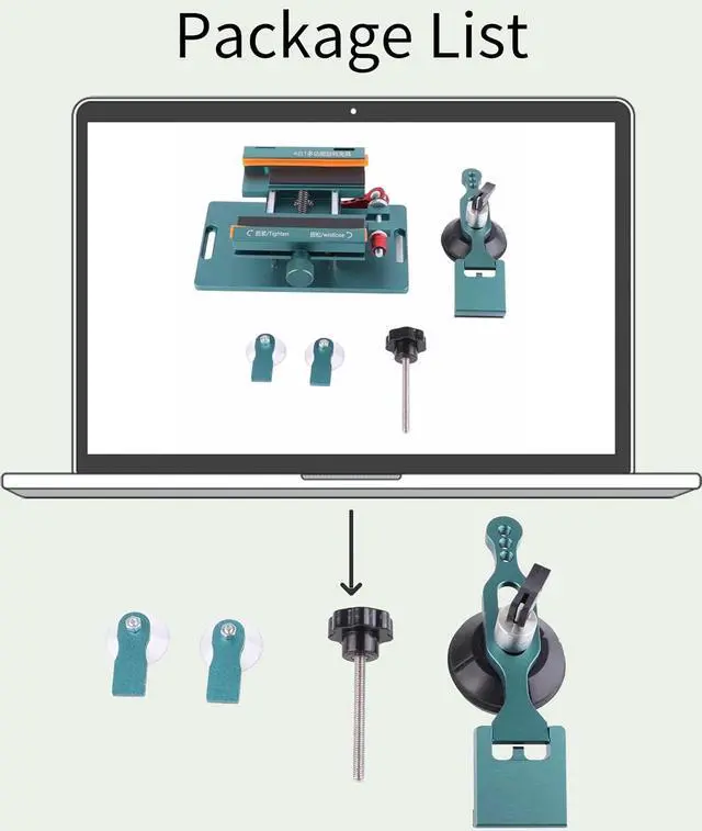 Alt view image 7 of 7 - LCD Screen Separator Machine with Suction Cup Heating 360 Rotatable Phone Screen Opening Tool with Silicone Frame Rear Cover Removal Tool Screen Fixing Clamp Cell Phone