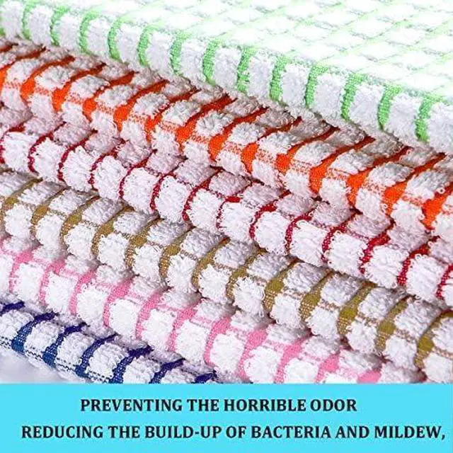 Alt view image 4 of 6 - Kitchen Dish Towels 16 Inch x 25 Inch Bulk Cotton Kitchen Towels 6 Pack Dish Cloths for Dish Rags for Drying Dishes Clothes and Dish Towels