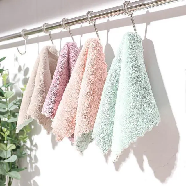 Alt view image 7 of 7 - 20 Pack Cleaning Cloth Kitchen Cloth Dish Towels Super Absorbent Coral Velvet Dishtowels Microfiber Premium Soft Tea Towels Quick Dry Rags Multipurpose Reusable Washcloths Non-Stick Oil Cloths.