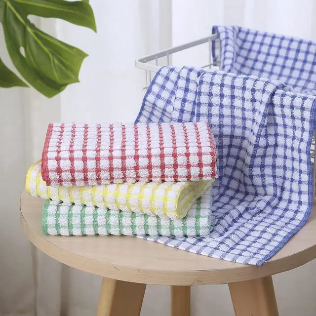 Alt view image 2 of 7 - Dish Towels for Kitchen 15x26 Inches Pack of 8 Cotton Kitchen Towels for Drying Dishes Absorbent Bar Mop Towels (Multi 15x26 inches)
