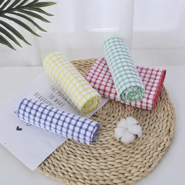 Alt view image 5 of 7 - Dish Towels for Kitchen 15x26 Inches Pack of 8 Cotton Kitchen Towels for Drying Dishes Absorbent Bar Mop Towels (Multi 15x26 inches)