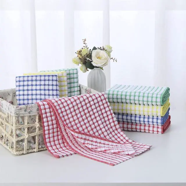 Alt view image 6 of 7 - Dish Towels for Kitchen 15x26 Inches Pack of 8 Cotton Kitchen Towels for Drying Dishes Absorbent Bar Mop Towels (Multi 15x26 inches)