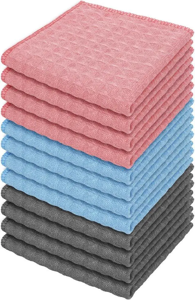 Main image of Kitchen Towels Waffle Dish Cloths - 12Pack Soft Dish Towels for Washing Dishes 12x12 Highly Absorbent Tea Towels for Kitchen Drying Dish Rags Washcloths for Kitchen Cleaning Set