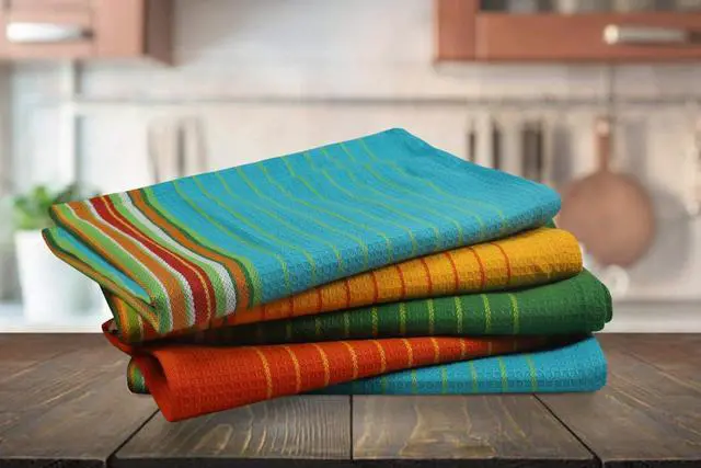 Alt view image 5 of 7 - Kitchen Towels (20x28 Inches 12 Pack) Extra Large Premium Stripes Dish Towels for Kitchen Dish Cloths Highly Absorbent 100% Cotton Kitchen Hand Towels with Hanging Loop Tea Towels