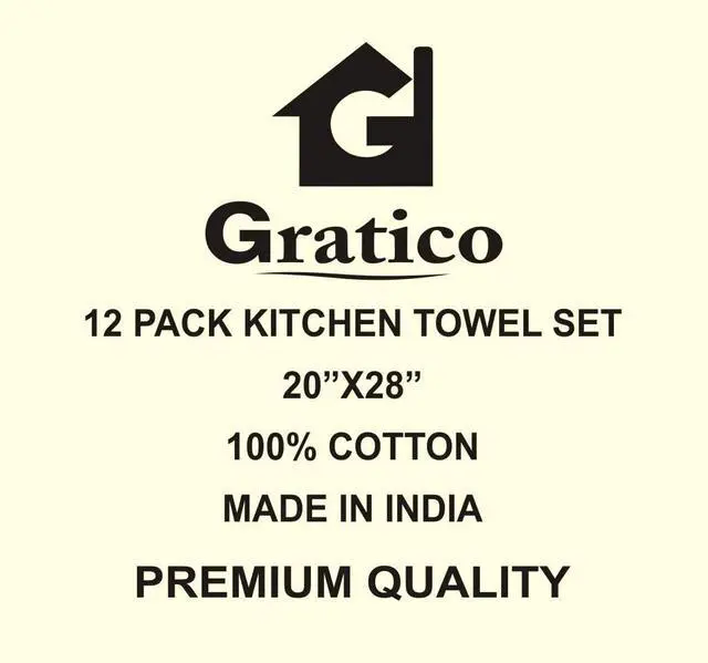 Alt view image 7 of 7 - Kitchen Towels (20x28 Inches 12 Pack) Extra Large Premium Stripes Dish Towels for Kitchen Dish Cloths Highly Absorbent 100% Cotton Kitchen Hand Towels with Hanging Loop Tea Towels