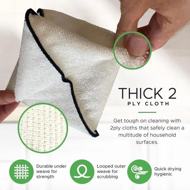 Alt view image 5 of 7 - Dishcloths & Towels for Kitchen Drying Durable Absorbent Washcloths Non-Scratch Hygienic Multi-Surface Cleaning 6x7 Inches Multi Color 6 Pack