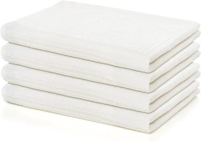 Main image of Dishcloths 100% Turkish Cotton Dish Towels Waffle Pattern Hand Towels 12x12 Premium Towels for Kitchen Ultra Soft & Absorbent Washcloths 4 Packs Reuseable Lint Free (White)