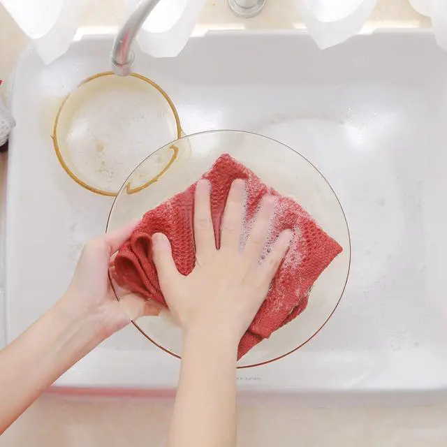 Alt view image 4 of 7 - 100% Cotton Waffle Weave Kitchen Dish Cloths Ultra Soft Absorbent Quick Drying Dish Towels 12 x 12 Inches 8-Pack Multicolor