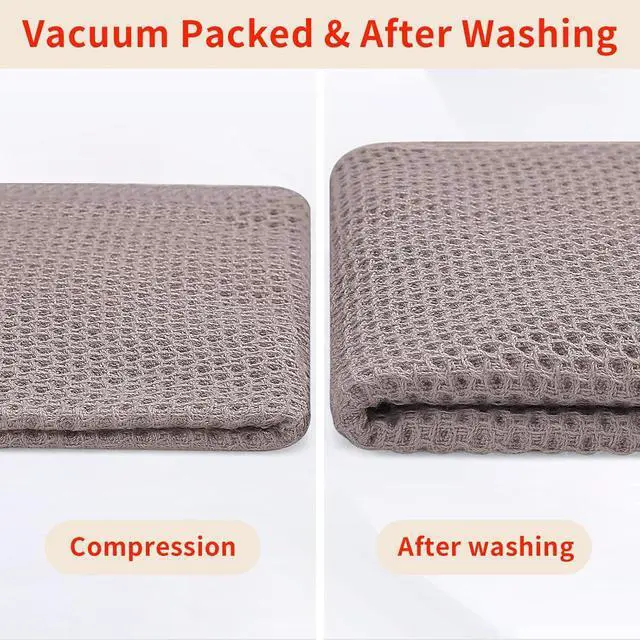 Alt view image 7 of 7 - 100% Cotton Waffle Weave Kitchen Dish Cloths Ultra Soft Absorbent Quick Drying Dish Towels 12 x 12 Inches 8-Pack Multicolor