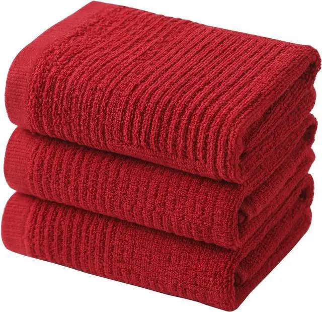 Main image of Dish Towels for Kitchen Absorbent Cotton Kitchen Towels for Drying Dishes Terry Cloth for Cleaning Set of 3
