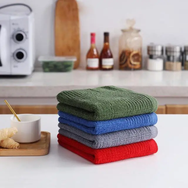 Alt view image 7 of 7 - Dish Towels for Kitchen Absorbent Cotton Kitchen Towels for Drying Dishes Terry Cloth for Cleaning Set of 3