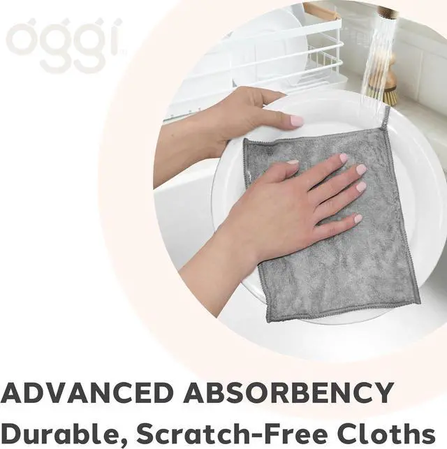Alt view image 4 of 7 - Bambou Odor-Free Kitchen Washcloths - Natural Kitchen Dish Cloths 91% Bamboo-Derived Rayon Cellulose Fiber Reusable Absorbent Hygienic Fast Dry Durable Non-Scratch Lint-Free - 6 pcs 7x9