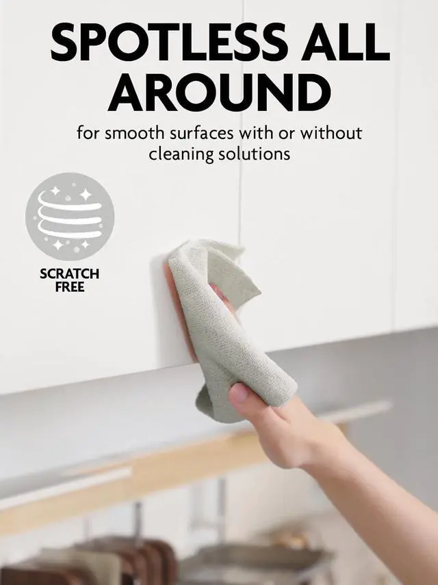 Alt view image 5 of 7 - Tear-Away Dish Cloth - 40 Sheets - 10 by 10 Reusable Washable Kitchen Towel Rolls Super Absorbent and Thick Microfiber Cleaning Cloths (2 Rolls of Beige and Grayish)