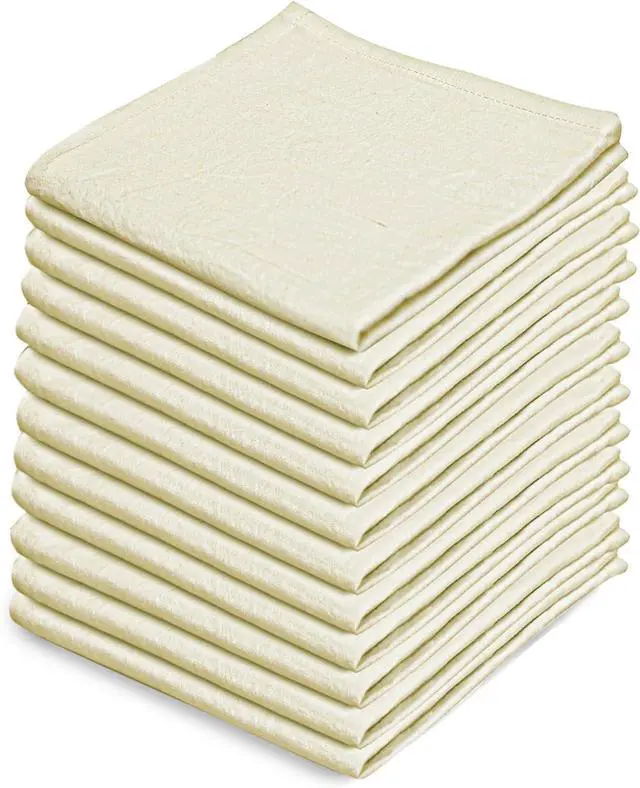 Main image of Dish Cloths Cotton| Kitchen Wash Cloth | Shop Towels Absorbent and Lint Free Flour Sack| Dishcloths for Kitchen Washing Dishes| Thick Absorbent Quick Dry Dish Rags | 12 Pack 13x13 Natural