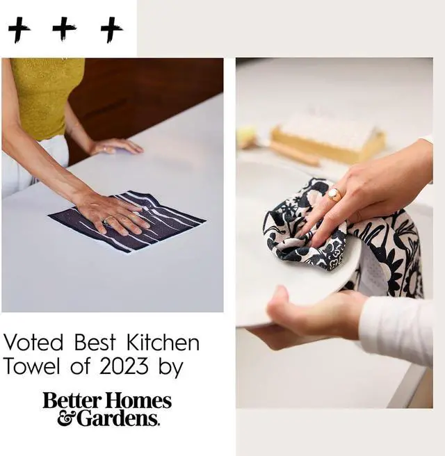 Alt view image 5 of 7 - Kitchen Dish Cloths - Quick Dry Dishcloths for Kitchen - Premium Dish Rags with Geoweave (Daisy Sky)