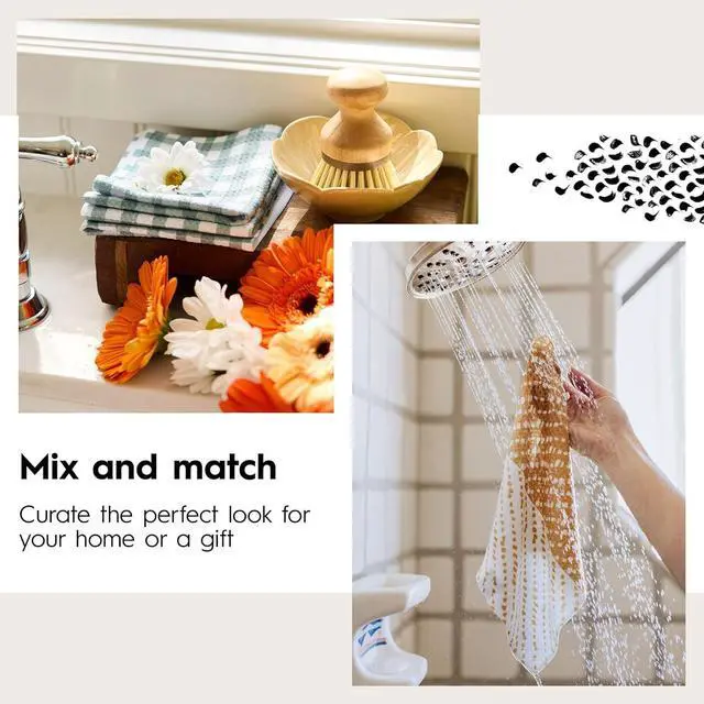 Alt view image 6 of 7 - Kitchen Dish Cloths - Quick Dry Dishcloths for Kitchen - Premium Dish Rags with Geoweave (Daisy Sky)