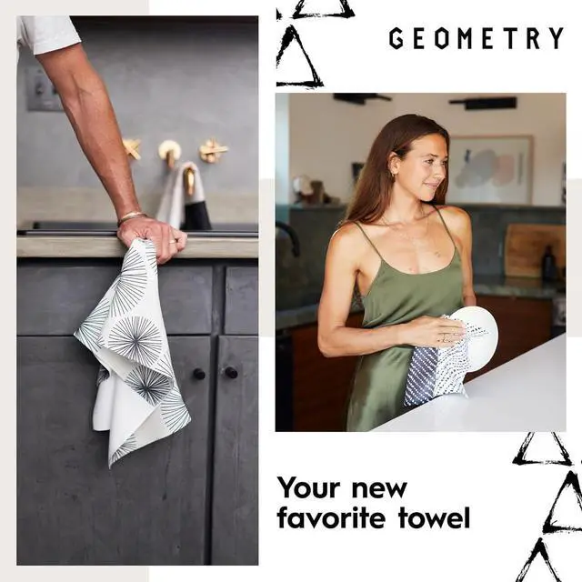 Alt view image 7 of 7 - Kitchen Dish Cloths - Quick Dry Dishcloths for Kitchen - Premium Dish Rags with Geoweave (Daisy Sky)