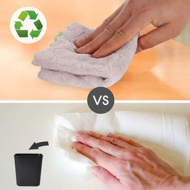 Alt view image 6 of 7 - kimteny Microfiber Dish Cloths for Washing Dishes 5 Pack, Green-Grey
