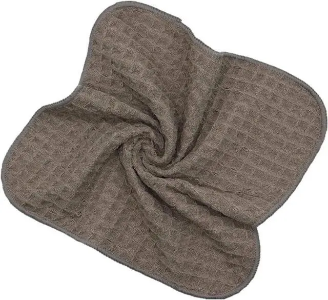 Alt view image 5 of 7 - Microfiber Kitchen Cleaning Cloth Thick Dish Rags Waffle Weave Washcloths Dish Cloths Ultra Absorbent Odor Free 12inch X 12inch 6 Pack Gray