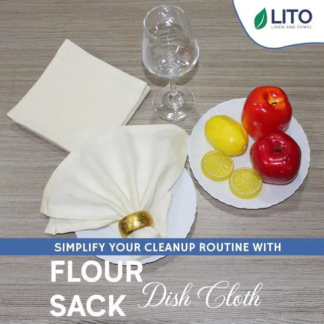 Alt view image 2 of 7 - Dish Cloths Cotton| Kitchen Wash Cloth | Shop Towels Absorbent and Lint Free Flour Sack| Dishcloths for Kitchen Washing Dishes| Thick Absorbent Quick Dry Dish Rags | 12 Pack 13x13 Natural